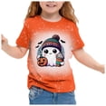 thumbnail image 1 of HNMKIU T-Shirt à Manches Courtes Imprimé Mignon d'Halloween pour Filles Col Rond Décontracté pour Enfants Vêtements de Jeu Confortables Rouge, 6-7 Ans, 1 of 4