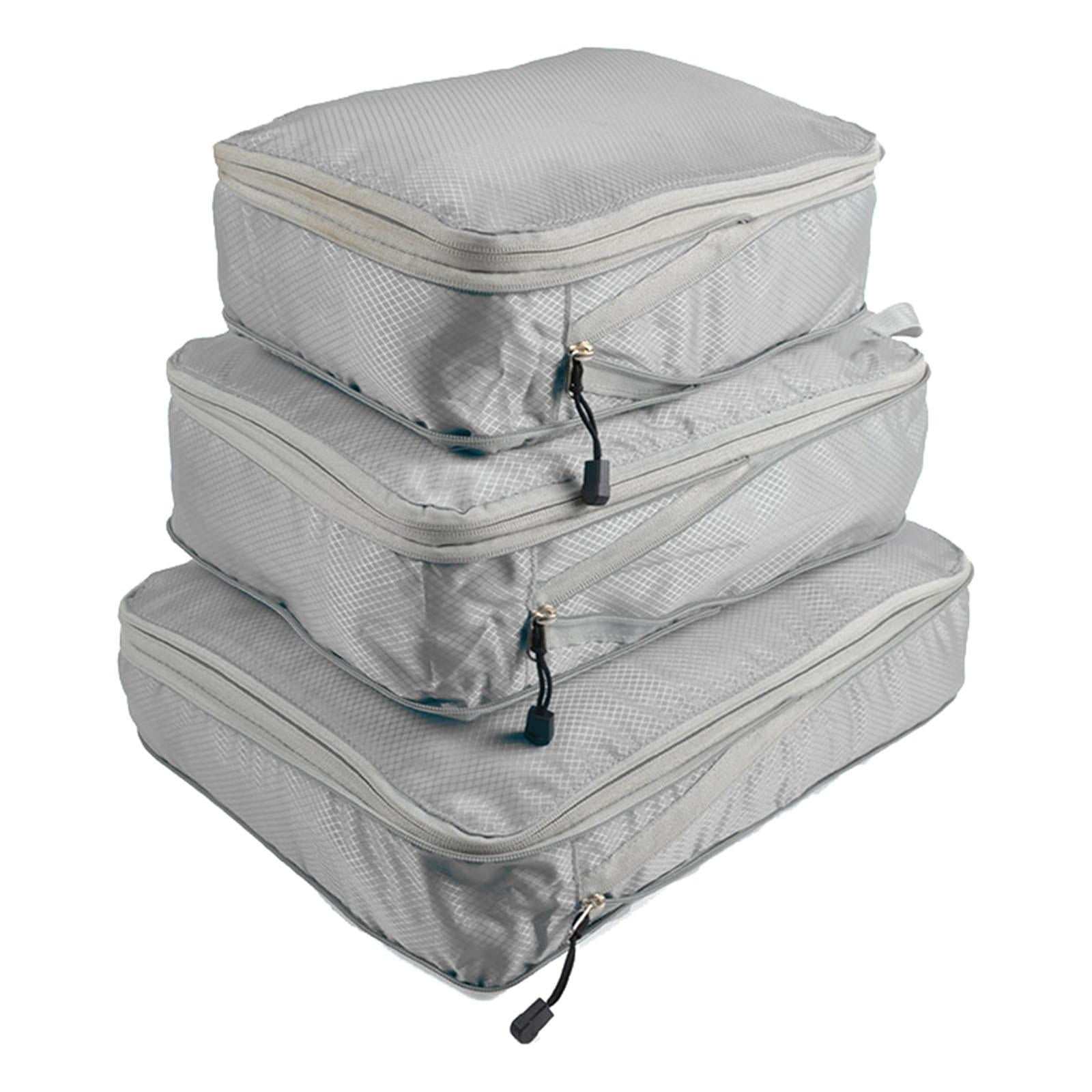 FVDPWYE Compression Travel Packing Cube, Pouch Waterproof Expandable Toiletry Bags Gray