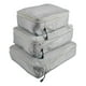 thumbnail image 3 of Organizador de equipaje tipo cubo, bolsas de aseo comprimibles, plegables y ligeras. Gris, 3 of 6