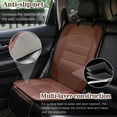 thumbnail image 6 of Sinvitron Car Seat Protector for Child Car Seat - Waterproof Non-Slip Leather Mat with 2 Mesh Pockets, Universal Seat Cover for Baby, Pets & Vehicles(2-Pack, Brown), 6 of 8