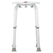 Carex Compact Round Shower Stool, Height Adjustable, Tool-Free Assembly, 250 lb Weight Capacity