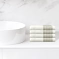 thumbnail image 2 of Juego de toallas de mano con patrones geométricos REGALWOVEN, toallas de baño de algodón, toallas de cara de bajo pelaje para baño, hotel, spa 13" x 13" blanco 4 piezas, 2 of 7