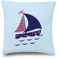 thumbnail image 1 of Awkward Styles Nursery Decorative Pillow Covers Sailboat Throw Cushion Case, 1 of 2