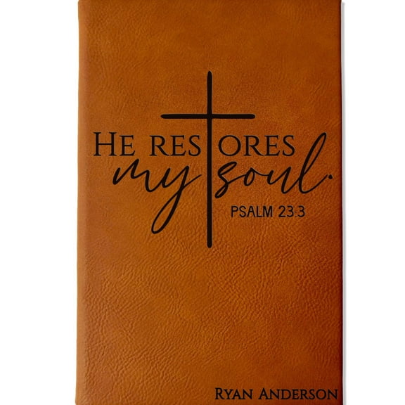 Personalized Christian Prayer Journal for Men & Women, Custom Engraved Name, Daily Devotional, Scripture Writing, Gratitude and Faith Gift