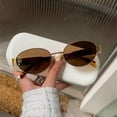 thumbnail image 3 of Gafas de sol con forma de ojo de gato para hombre y mujer, lentes de sol elipse con protección UV400, ideales para viajes al aire libre y conducir, 3 of 5