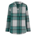 thumbnail image 5 of Dyfzdhu Long Sleeve Shirts For Women Hoodies Long Sleeve Plaid Shirts Lightweight V Neck Oversized Pullover Sweatshirts Casual Fall Sweater Tops Womens Blouses, 5 of 6