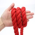 thumbnail image 4 of Uxcell Tug of War Rope 1 Inch x 50 Feet Natural Thick Cotton Rope Twisted Cotton Rope, Red, 4 of 7