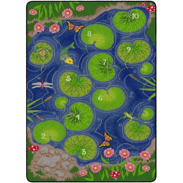 Flagship Carpets FE138-34A Tapis Marelle Étang 6 x 9 Pi - Rectangle