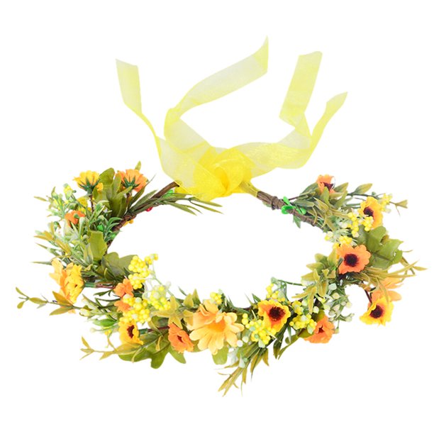 KAKOWELY Diadema con guirnalda floral para novia, accesorio de fotografía para fiesta de bodas