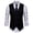 Black, variant on Lu's Chic Men's Business Formal Suit Vest Tuxedo Dress Waistcoat Slim Fit Jacket Lightweight Western Vests Button Down V Neck Sleeveless Burgundy X-Large
