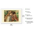 thumbnail image 2 of Reading (La Lecture) - From an Original Color Painting by Pierre-Auguste Renoir c.1891 - Fine Art Rolled Canvas Print 27in x 40in, 2 of 4