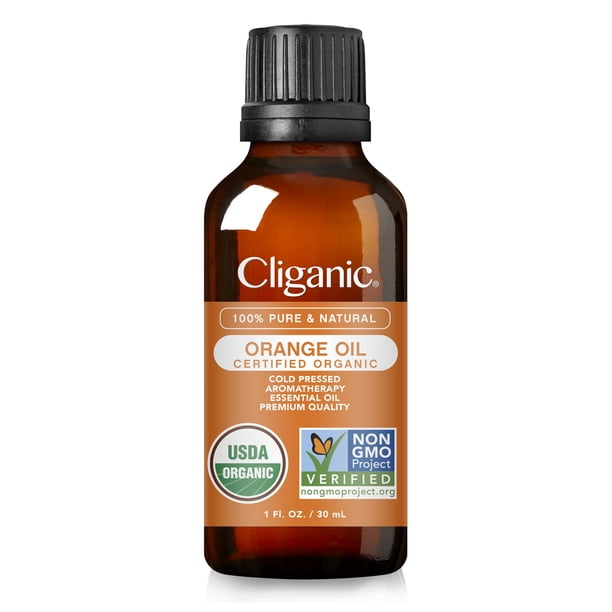 Cliganic Organic Orange, Aceites Esenciales para Difusores, 30 ml