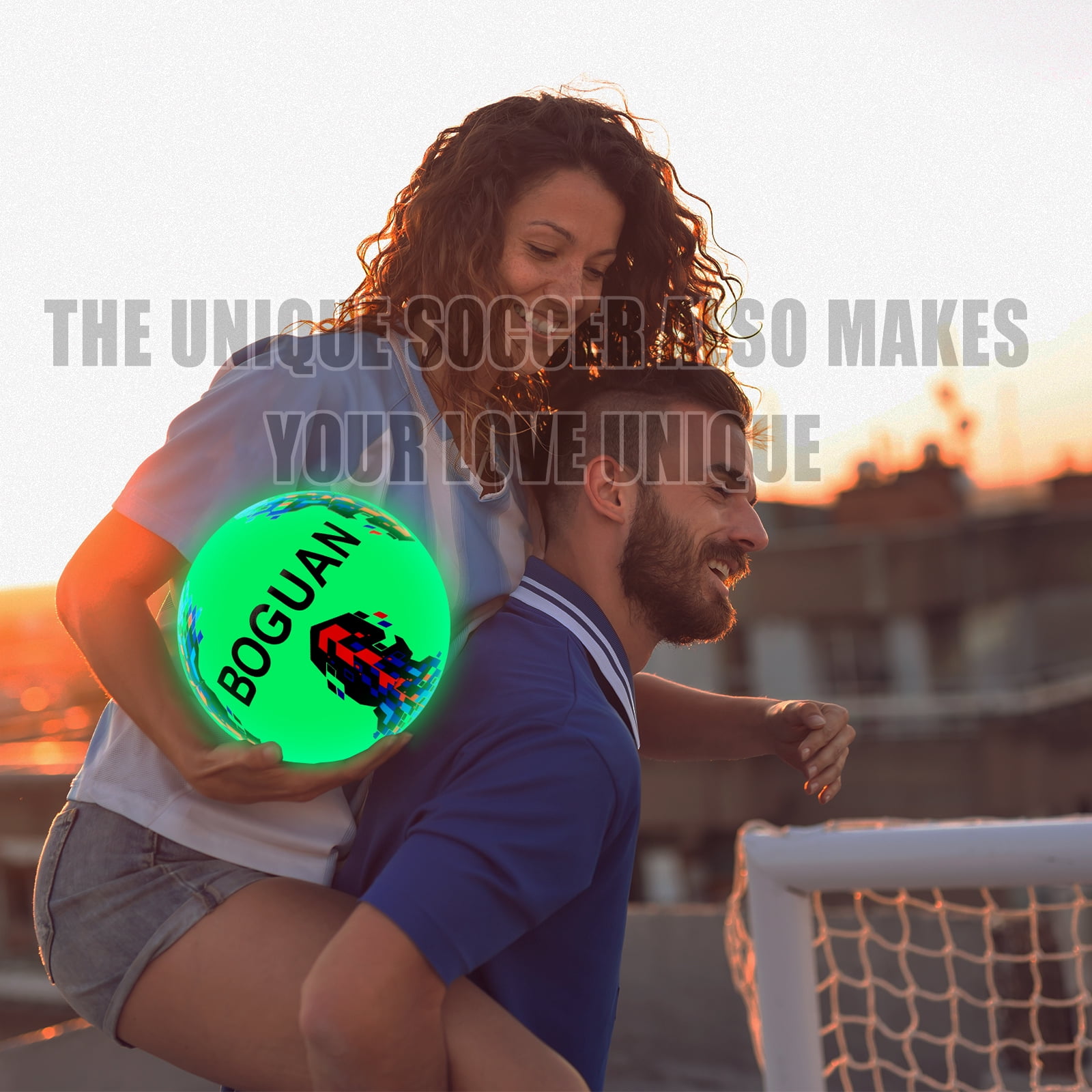 Glow in The Dark Soccer Ball Size 4 -Extra Pump and Needles - Light Up Soccer Balls Perfect Gift Choice for Men,Women,Adults,Teen Boy and Gilrs-Indoor/Outdoor Training