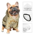 thumbnail image 3 of Goofa Taco Tortillas Pattern Small Dog Sweater Hoodies Pet Grey Hooded Soft Fleece Sweatshirts with Pocket Fall Winter Puppy Cat Sweaters Warm Clothes-X-Large, 3 of 8