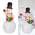thumbnail image 3 of Muñeco de nieve inflable de Navidad Bling Bling 1,5 m con luces LED coloridas giratorias, 3 of 12