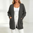 thumbnail image 3 of Perfectbot Women's Open Front Mid-Length Knit Cardigan Sweater, Loose Drop Shoulder for Casual Layering, 3 of 7