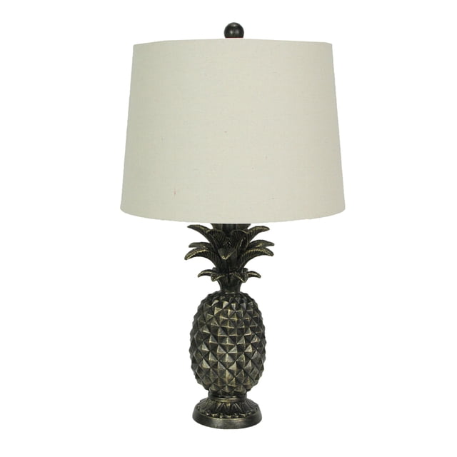 Lampe de Table Ananas en Résine de 25 Pouces Lampe de Chevet Décorative Lumière Tropicale Déco Maison