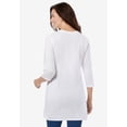thumbnail image 2 of Woman Within Plus Size Perfect Three-Quarter Sleeve Crewneck Tunic, 2 of 6