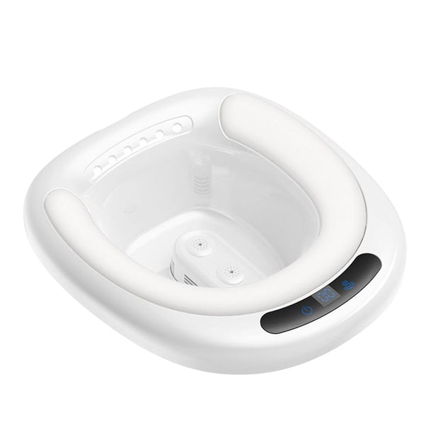 Baño de asiento eléctrico 2 modos Ajustable Limpieza femenina Control táctil Reutilizable Blanco Yuyangstore Tina de baño de asiento