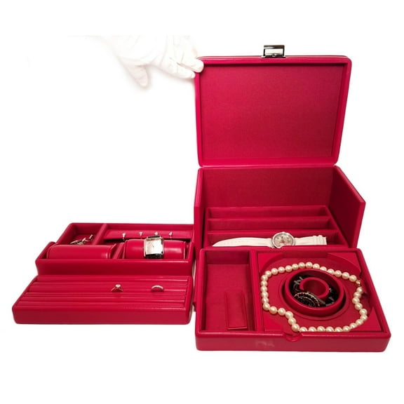 Scatola del Tempo Jewelry Storage Case Tesoro C Red