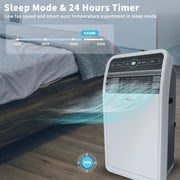 Shinco 10,000 BTU Portable Air Conditioner with Heater up to 400 Sq. Ft, Ac Heater Combo Window Unit, Portable AC Unit with Dehumidifier & Fan, Cools & Heats,Remote Control and Window Kit