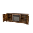 thumbnail image 5 of Fireplace TV Stand for TV up to 65 inches, Wood Electric Fireplace TV Console Table Stand with Storage, Home Living Room Entertainment Center Media Console, Dark Oak, 58"L x 16"W x 25"H, 5 of 11