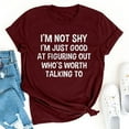 thumbnail image 1 of RXIRUCGD Hauts d'Été pour Femmes Mode d'Été pour Femmes T-Shirt à Manches Courtes à Col Rond Imprimé Lettre Rouge, 1 of 6