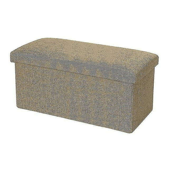Boîte de Rangement Capacité de Charge Élevée Pliable en Tissu Ottoman de Rangement Polyvalent Cube Siège pour la Maison Qinhai