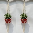thumbnail image 5 of 2PCS Macrame Plant Hanger Indoor Outdoor Hand Knit Hanging Planter Basket Net Cotton Rope with Beads, 5 of 5