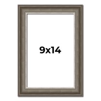 9x14 Frame Brown Solid Wood Picture Frame | 1.75 Inch Moulding Width | Austin Frame Complete with