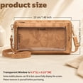 thumbnail image 5 of TouchScreen Phone Crossbody Bag for Women, Anti Theft Leather Cell Phone Small Purse with Clear Window, Detachable Strap & Wristlet for Travel, Shopping & Everyday Use-Blue, 5 of 11