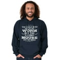 thumbnail image 5 of Early Bird Gets Worm Mouse Cheese Hoodie Sweatshirt Women Men Brisco Brands L, 5 of 6