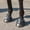 Black, variant on Dura-Tech Ribbed Rubber Double Lock Bell Horse Boots | Color Black | Size XX-Large