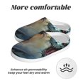 thumbnail image 6 of Fotbe White And Red Storm Dragon Pattern Women's Fuzzy Curly Fur Memory Foam Loafer Slippers Indoor Outdoor Slippers Winter Home Shoes-42/43, 6 of 7