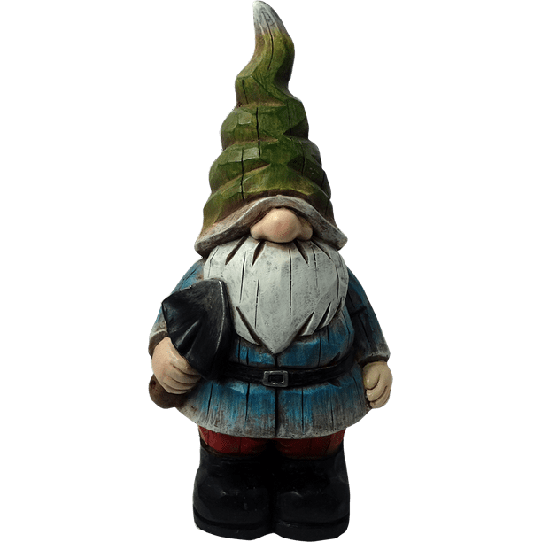 Alpine Garden Gnome Statue w/ Green Hat, 17 Inch Tall - Walmart.com ...