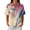 Pink, variant on Womens Polo Shirts Summer Waffle Vintage Texture Abstract Oil Painting Print Golf Polos Short Sleeve Button Down Collar Trendy Blouse Light Blue S