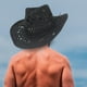 thumbnail image 5 of Cowboy Hat,Straw Cowboy Hat Western Vintage Women Men,Classic Shapeable Summer Floppy Beach Hat,Roll Up Cowboy Hat Festival Hat,Couple Hat Party Sun Protection Straw Black Beige Hugo Sombrero de vaquero, 5 of 10