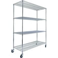60"x24"x72" Chrome 5Tier PREMIUM Wire Shelving NSF 4000 LBS MAX