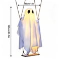 thumbnail image 2 of AYktou Halloween Swinging Ghost Decor, Hanging Ghost Halloween Decor with LED Light, Hanging Fabric Ghost Ornament Indoor Outdoor Tree Yard Porch Spooky Holiday Decor, No Remote control, 2 of 6