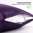 thumbnail image 3 of Funda de almohada ALASKA BEAR Queen, 100% seda morera, color morado, 3 of 5