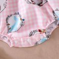 thumbnail image 5 of My First Easter Baby Girl Outfit Baby Girl Ruffles Cute Bunny Pattern Print Jumpsuit Bodysuit Baby Easter Outfit Pink 6 Months-12 Months, 5 of 7