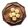 thumbnail image 1 of Juego de bandejas de madera de acacia Renawe de 25 cm y 20 cm, octagonales, 1 of 7