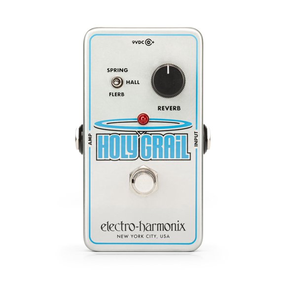 Pedal de reverberación Electro-Harmonix Holy Grail Nano con adaptador de corriente