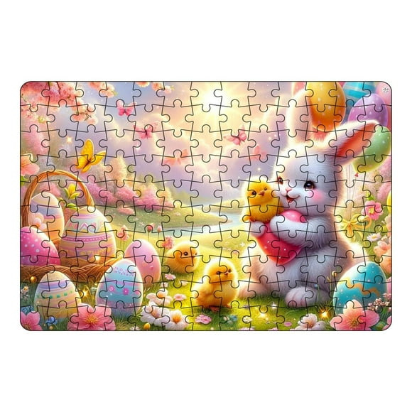 Easter Decorations for The Home, Easter Puzzle Cute Photo Puzzle Family Puzzle Game Home Decoration Puzzle Hanging Picture