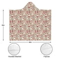 thumbnail image 3 of Wearable Blanket,Beige Christmas Character Pattern Hooded Wearable Flannel Blanket for Adults & Teens,Winter Poncho Shawl Wrap Cape Cozy Anti-Pill,50"x60", 3 of 5