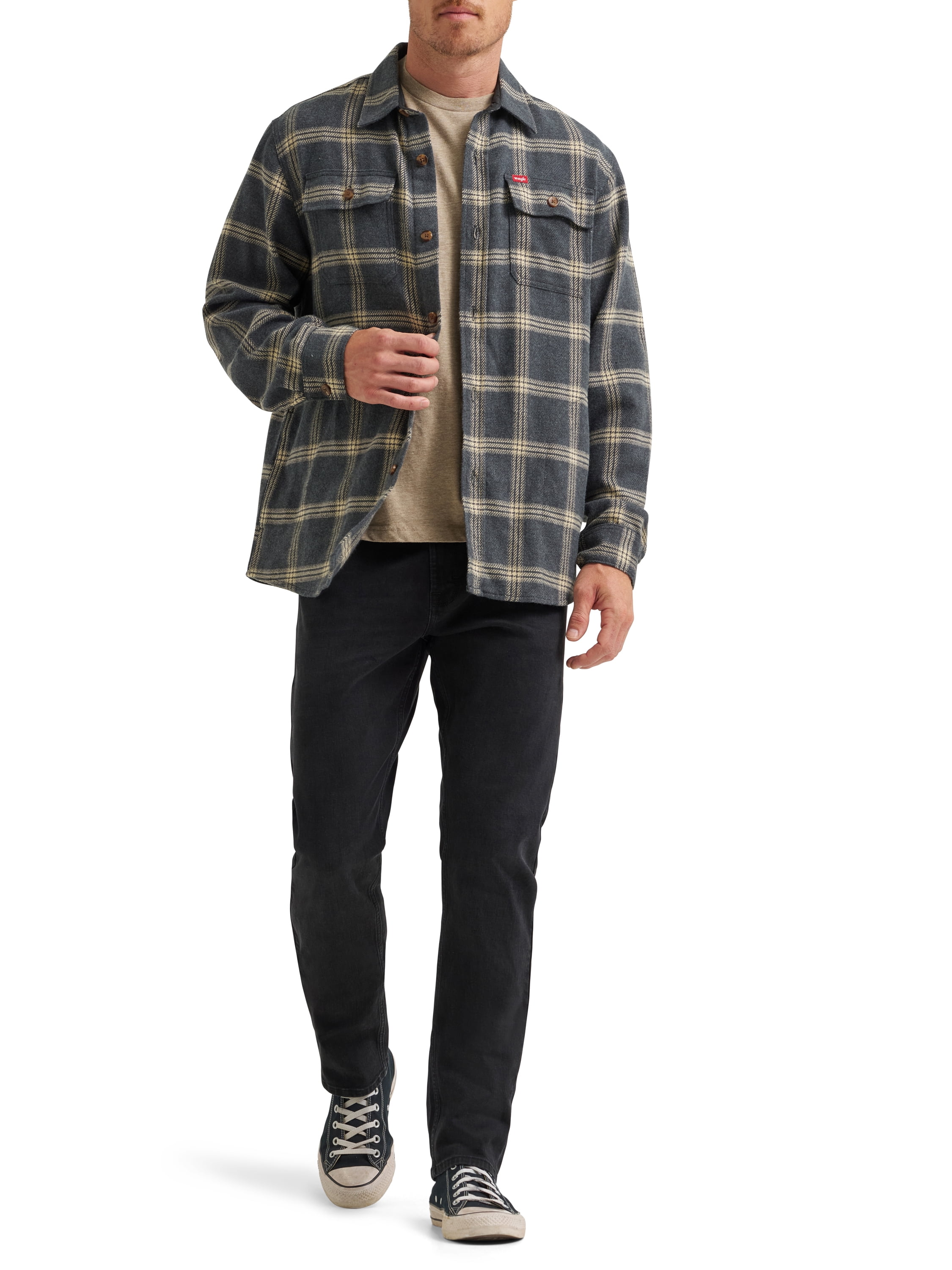 Wrangler® Men's Fleece Shirt Jacket, S-3XL