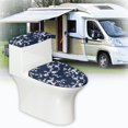 thumbnail image 5 of HELLHERO Cherry Blossom Toilet Cover Set & Bathroom Toilet Cover Set with Soft Polyester Fabric for Dustproof, Washable, 5 of 7