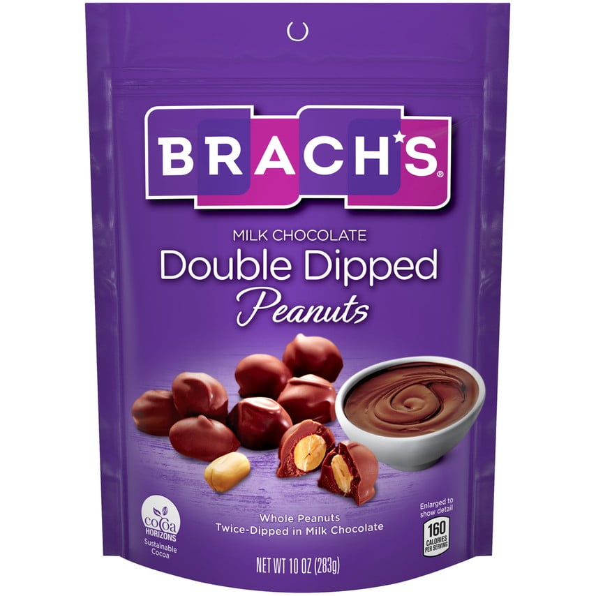 Brach's Milk Chocolate Double Dipped Peanuts Candy, 10oz (5 Count