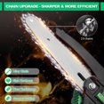 thumbnail image 3 of Tegatok 6-inch Cordless Mini Chainsaw, 20V Battery-Powered Electric Handheld Pruning Saw with Safety Guard, Batteries & Charger Included (Green) - 6" With 2 Batteries & 2 Chains, 3 of 8