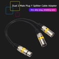thumbnail image 3 of AMERTEER 3Pin XLR Female Jack to Dual 2 Male Plug Y Splitter 30cm Adapter Cable Wire, 3 of 9